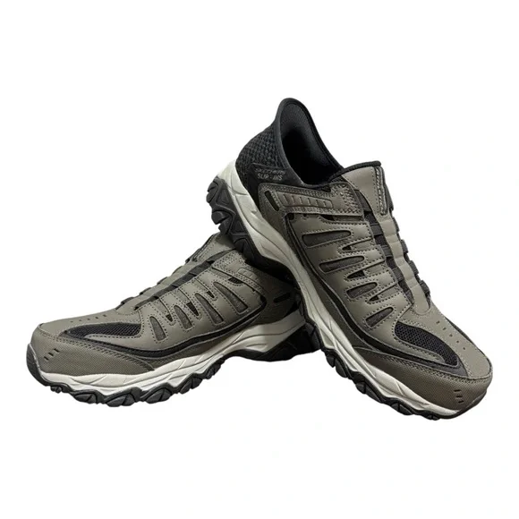 New Men’s Skechers Slip-ins After Burn M Fit Ridgeburn Brown Tennis Shoe SZ 9.5 - Picture 4 of 9